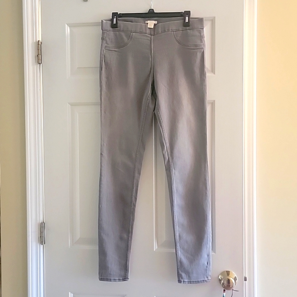 H&M light gray Jeggins. Size 10